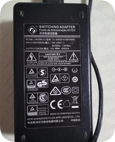 *Brand NEW*Compatible Power Adapter for Fojia FJ-SW20261501000D Piano 15V 1000mA Round C